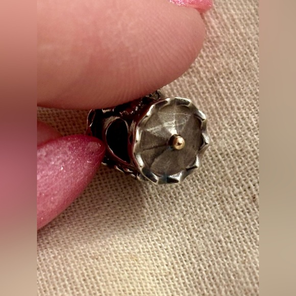 Retired Authentic Pandora 925 Silver/ 14K Gold Accent Carousel Charm 791236 - Picture 5 of 6